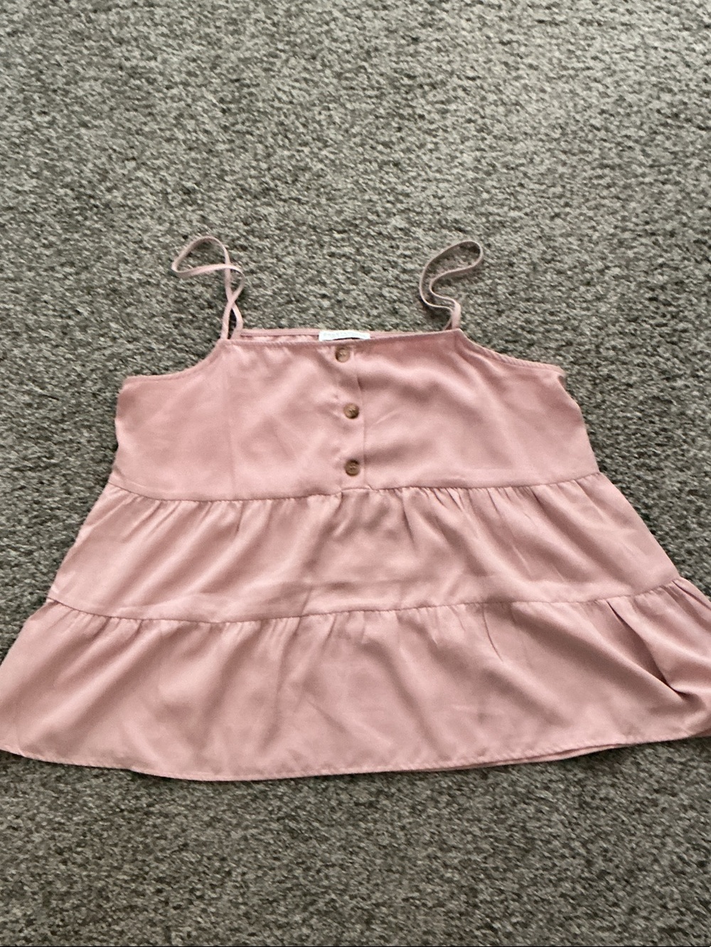 Paper Crane Dusty Rose Tiered Spaghetti Strap Cami
